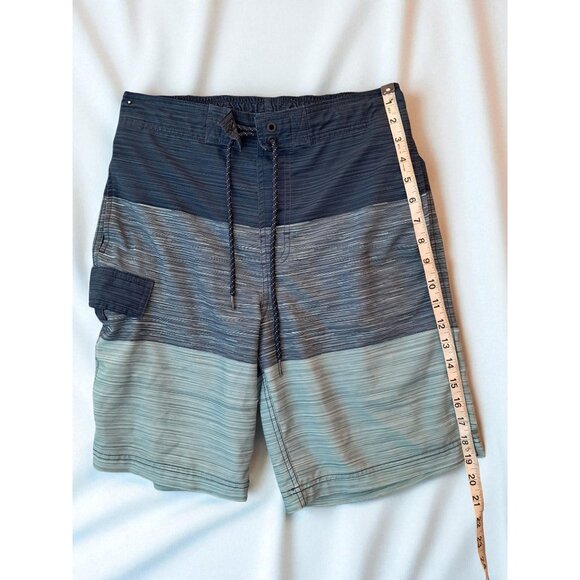 George Size S (28-30) Blue Striped E-Board Swim Trunks - Picture 5 of 10